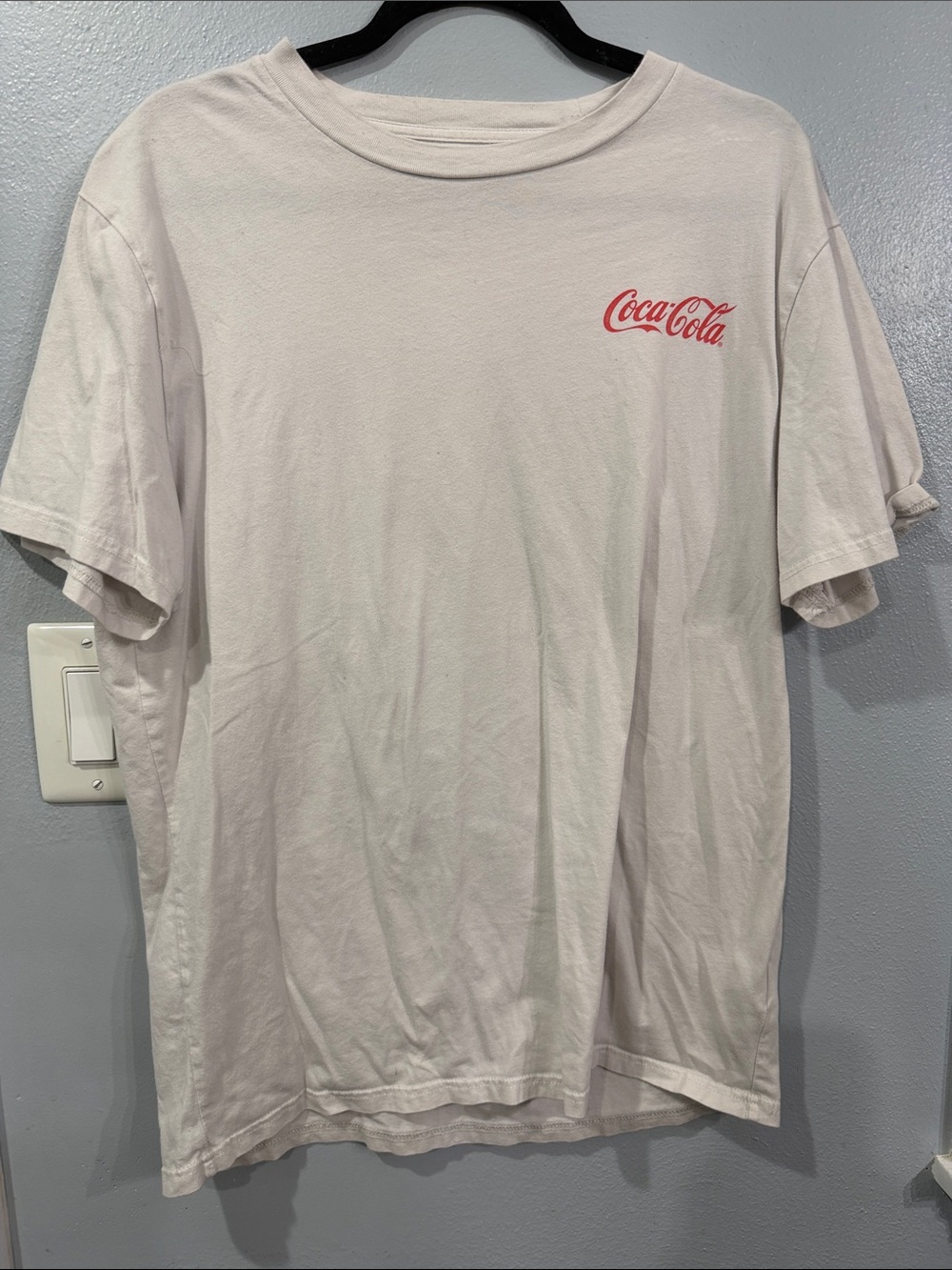 Coca Cola White Short Sleeve T-Shirt with Red Logo